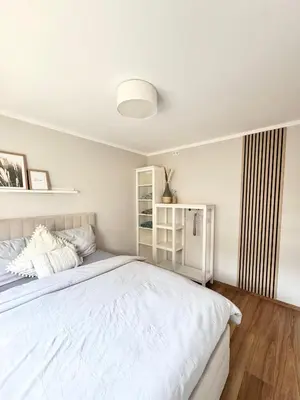Ein Bett oder Betten in einem Zimmer der Unterkunft Ferienhaus Lars