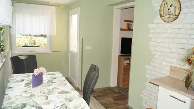 Küche/Küchenzeile in der Unterkunft Sandsteinperle
