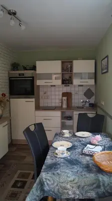 Küche/Küchenzeile in der Unterkunft Sandsteinperle