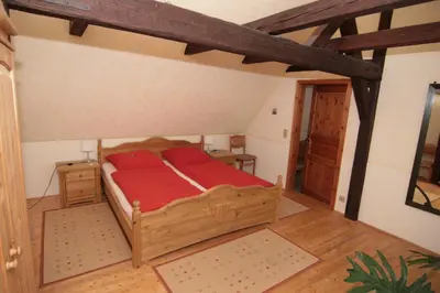 Ein Bett oder Betten in einem Zimmer der Unterkunft Fewo Donnerwetter