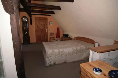 Ein Bett oder Betten in einem Zimmer der Unterkunft Fewo Donnerwetter
