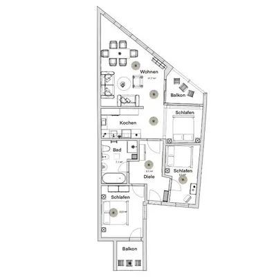 Grundriss der Unterkunft PINEAPPLE APARTMENTS - Palais am Neumarkt