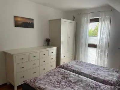 Ein Bett oder Betten in einem Zimmer der Unterkunft Ferienwohnung Luna