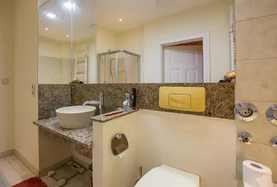 Ein Badezimmer in der Unterkunft Urlaubsdomizil Lengefeld