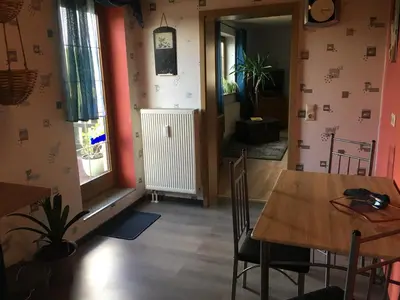 Ein Sitzbereich in der Unterkunft Schlossblick Lauenstein