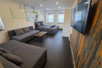 Ein Sitzbereich in der Unterkunft Ferienwohnung NR2