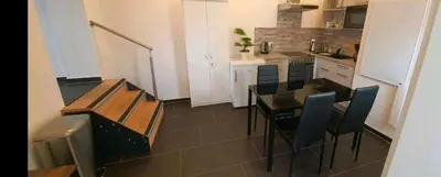 Küche/Küchenzeile in der Unterkunft Ferienwohnung NR2