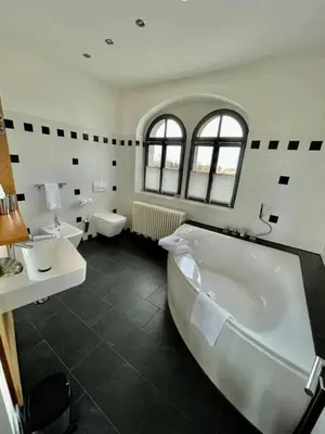 Ein Badezimmer in der Unterkunft Spitzhaus