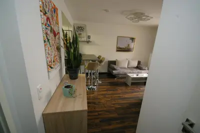 Ein Sitzbereich in der Unterkunft Ferienwohnung