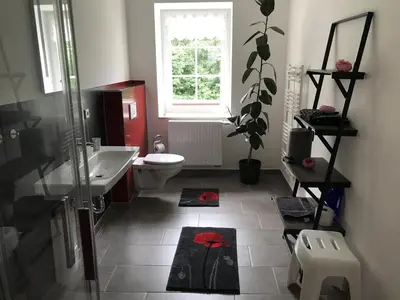 Ein Badezimmer in der Unterkunft Ferienwohnung Uhlig