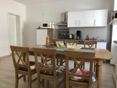 Küche/Küchenzeile in der Unterkunft Ferienwohnung Uhlig