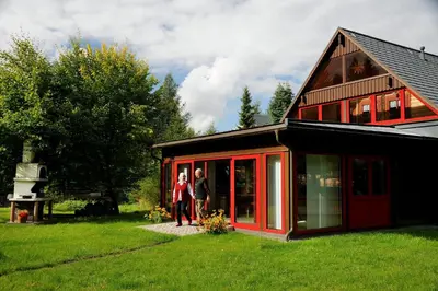 Ein Garten an der Unterkunft Ferienwohnung Haus Waldeck