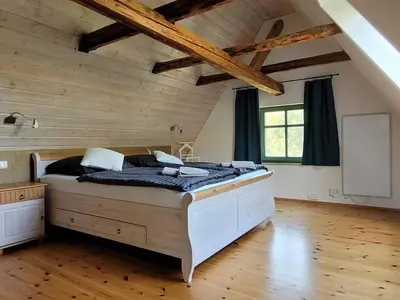 Ein Bett oder Betten in einem Zimmer der Unterkunft Unterkunft am Weinberg