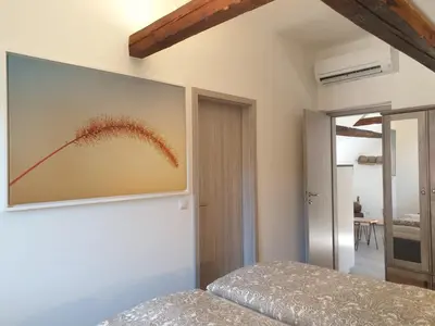 Ein Bett oder Betten in einem Zimmer der Unterkunft Unterkunft am Weinberg