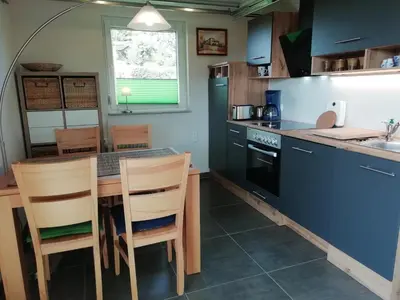 Küche/Küchenzeile in der Unterkunft Kleiner Bungalow im Grünen