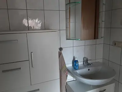 Ein Badezimmer in der Unterkunft Ferienwohnung auf den Bauernhof