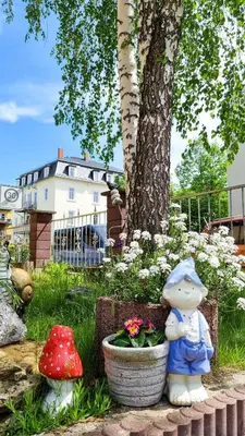 Ein Garten an der Unterkunft Bungalow Alex