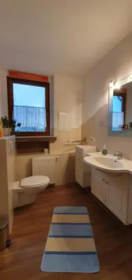 Ein Badezimmer in der Unterkunft Ferienwohnung Kirnitzschtal