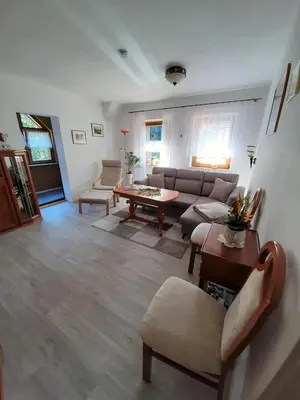 Ein Sitzbereich in der Unterkunft Ferienwohnung Morgensonne Kurort Rathen
