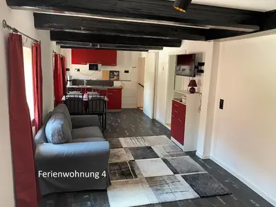 Küche/Küchenzeile in der Unterkunft Ferienwohnung Fachwerkhaus