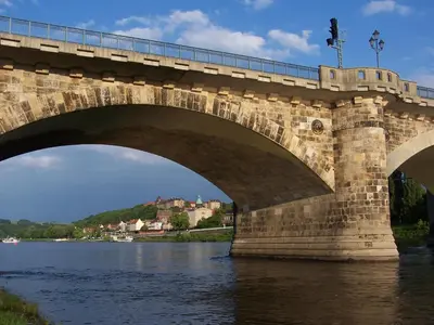 Blick auf einen Fluss in der Nähe der Ferienwohnung