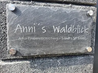 Ein Zertifikat, Auszeichnung, Logo oder anderes Dokument, das in der Unterkunft Anni's Waldblick ausgestellt ist