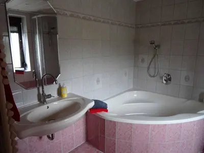 Ein Badezimmer in der Unterkunft Ferienhaus Dampferblick