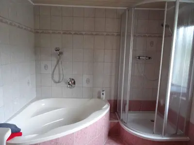 Ein Badezimmer in der Unterkunft Ferienhaus Dampferblick