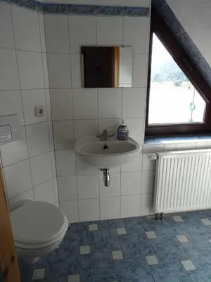 Ein Badezimmer in der Unterkunft Ferienhaus Dampferblick