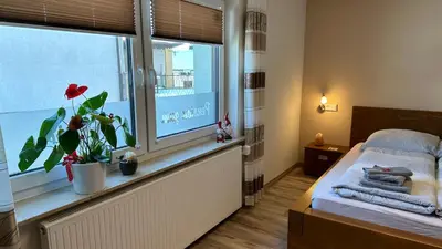 Ein Bett oder Betten in einem Zimmer der Unterkunft Pension zum Winterberg
