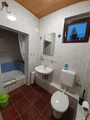 Ein Badezimmer in der Unterkunft Ferienwohnung Bella in Heidenau bei Dresden