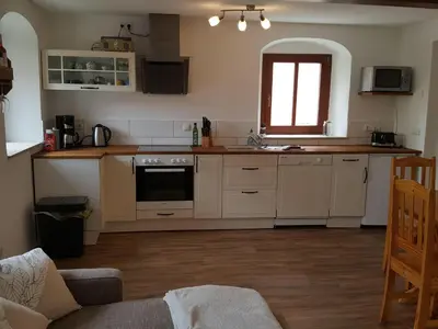 Küche/Küchenzeile in der Unterkunft Ferienwohnung Max 22