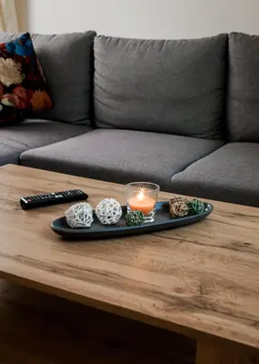 Ein Sitzbereich in der Unterkunft Apartmenthaus Sternstraße 6