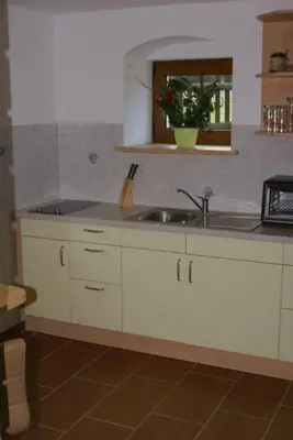 Küche/Küchenzeile in der Unterkunft Ferienwohnung Wagner