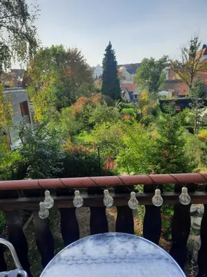 Ein Balkon oder eine Terrasse in der Unterkunft Haus am Donatsturm