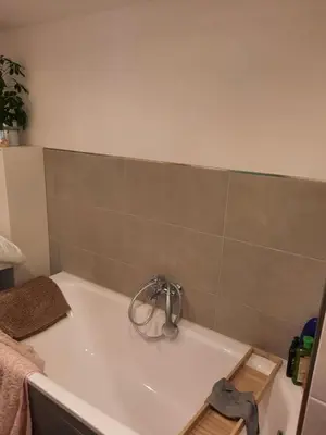 Ein Badezimmer in der Unterkunft Haus am Donatsturm