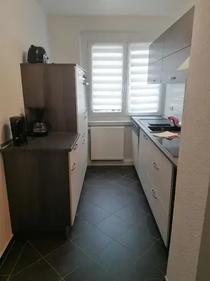 Küche/Küchenzeile in der Unterkunft Ferienwohnung August 24