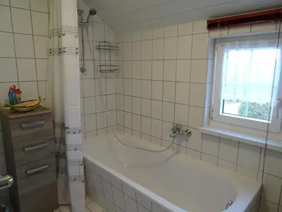Ein Badezimmer in der Unterkunft Ferienhaus Ferien am Waldrand