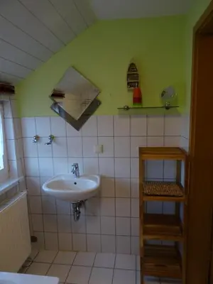 Ein Badezimmer in der Unterkunft Ferienhaus Ferien am Waldrand