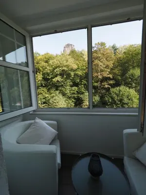 Ein Sitzbereich in der Unterkunft Villa Amselgrund
