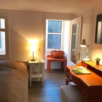 Ein Sitzbereich in der Unterkunft Villa Amselgrund