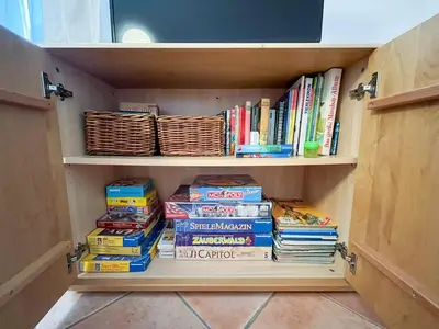 Die Bibliothek in der Ferienwohnung