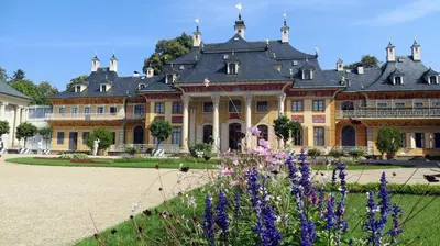 Ein Garten an der Unterkunft FeWo Magnolie in Steina bei Pulsnitz