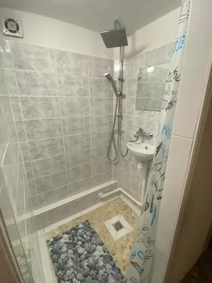 Ein Badezimmer in der Unterkunft 