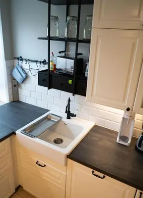Küche/Küchenzeile in der Unterkunft Elbtal-Apartment de