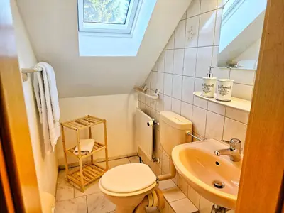 Ein Badezimmer in der Unterkunft Ferienwohnungen Lindenhof