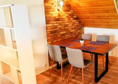 Ein Sitzbereich in der Unterkunft Ferienwohnungen Lindenhof