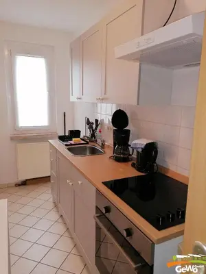 Küche/Küchenzeile in der Unterkunft Ferienwohnung Karl 54