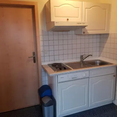 Küche/Küchenzeile in der Unterkunft Ferienwohnung Heinrich