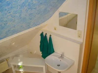 Ein Badezimmer in der Unterkunft Fewo-Rammenau Monteurunterkunft